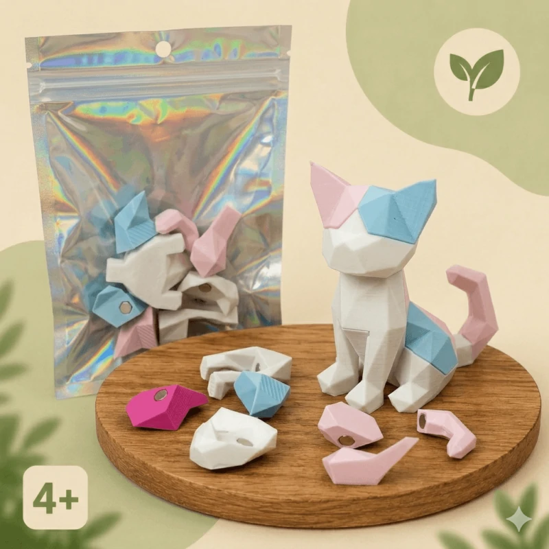 Магнітний 3D-конструктор «Кошеня»