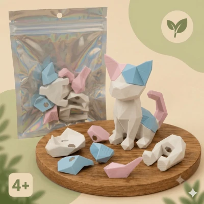Магнітний 3D-конструктор «Кошеня»