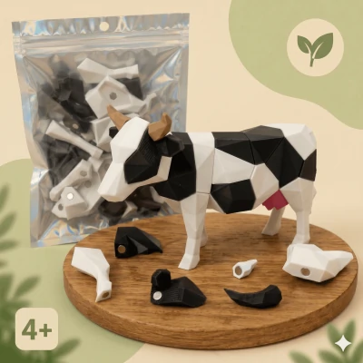 Магнітний 3D-конструктор «Корова»